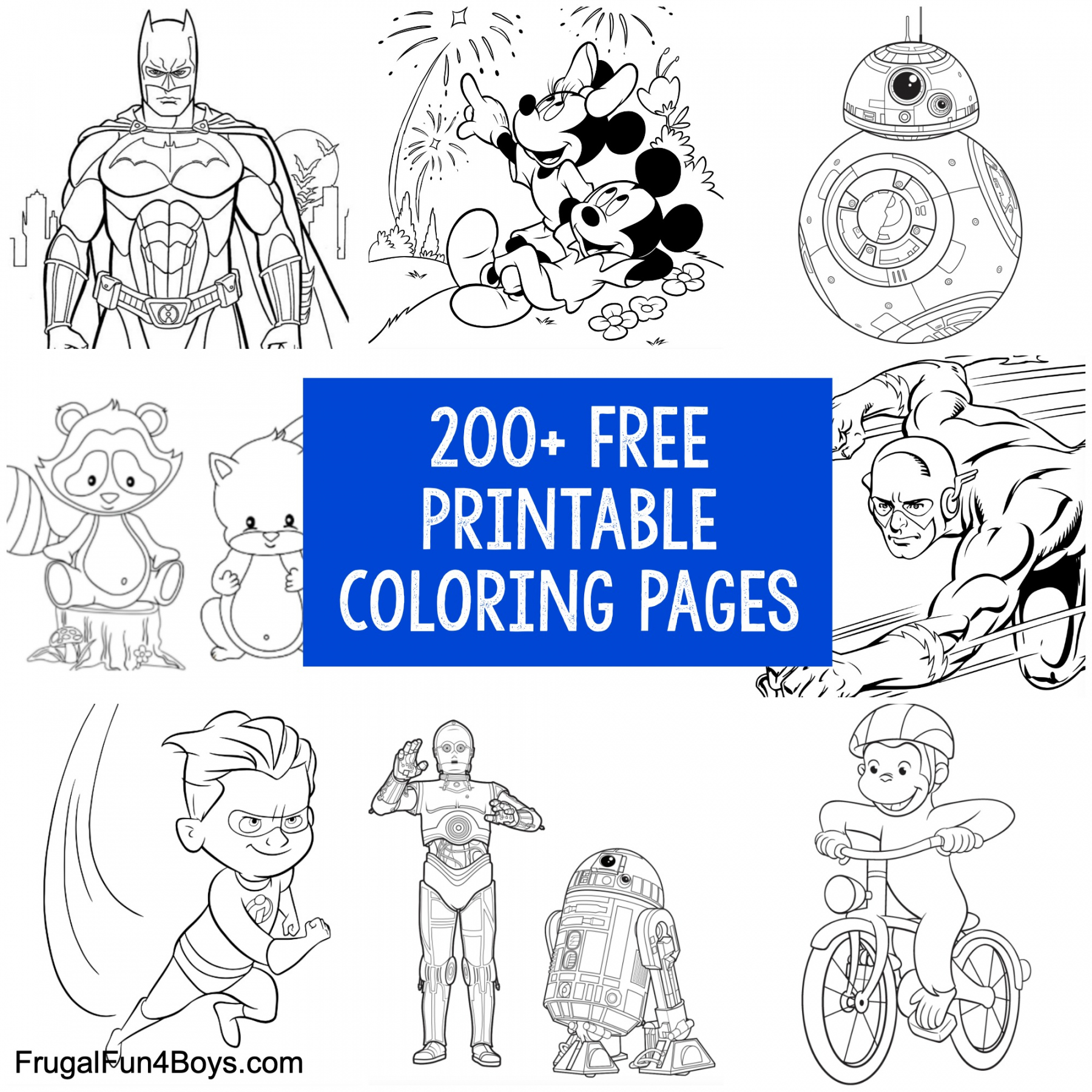 + Printable Coloring Pages for Kids - Frugal Fun For Boys and Girls