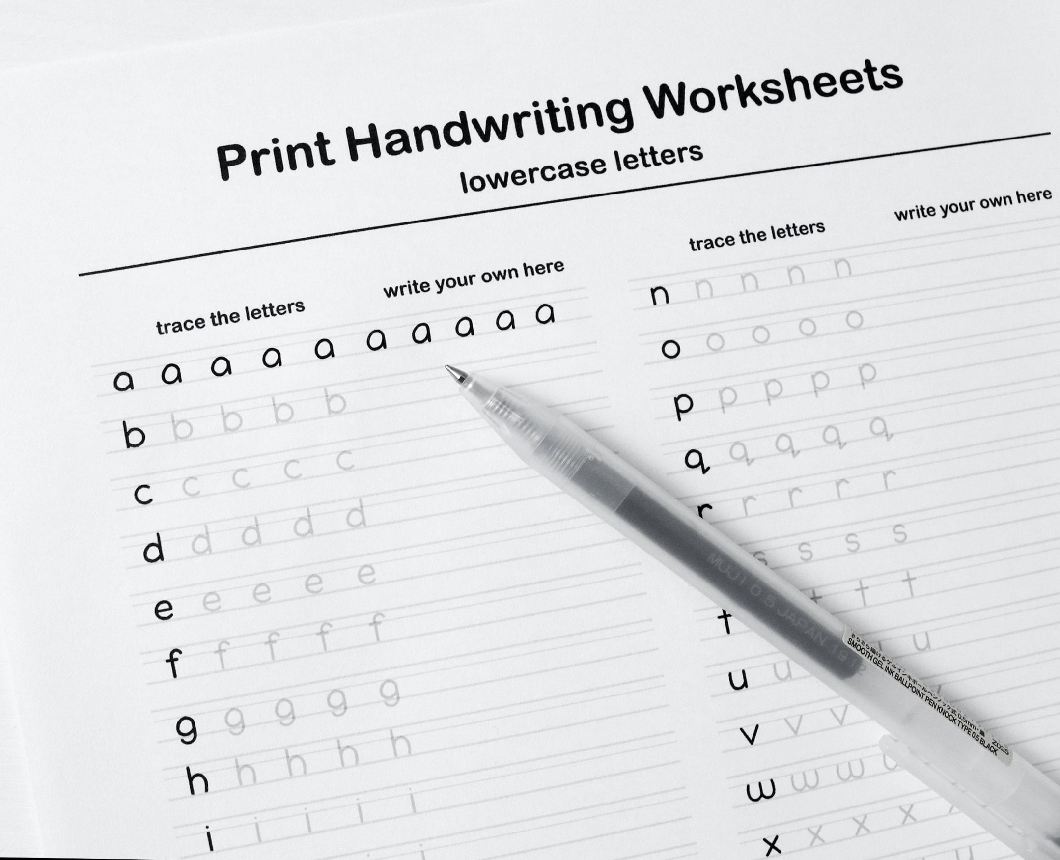 Printable Handwriting Worksheets Pages Letters Words and - Etsy