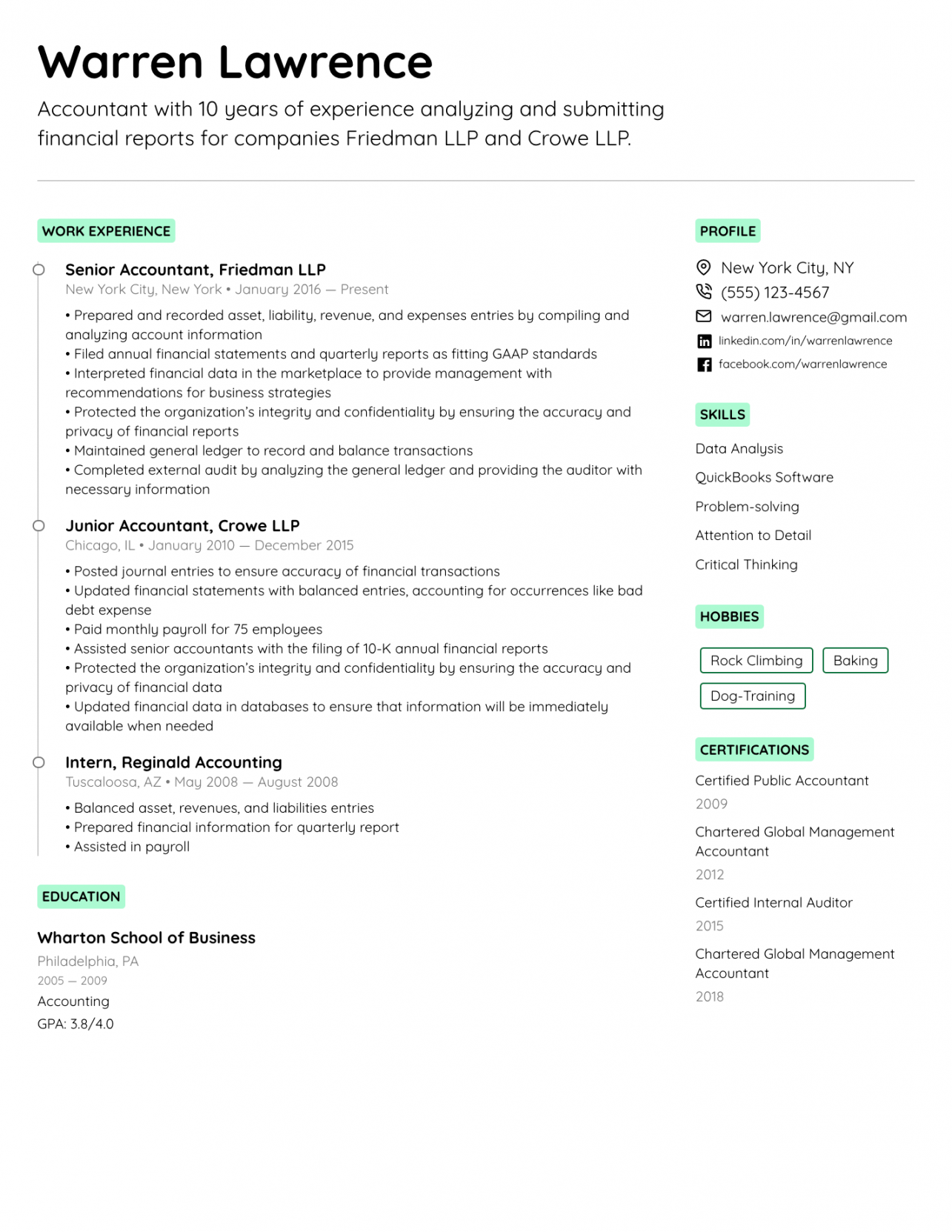 Printable Resume Templates & Formats for   Easy Resume