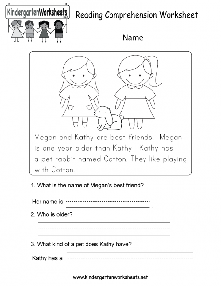 Reading Comprehension Worksheet - Free Kindergarten English