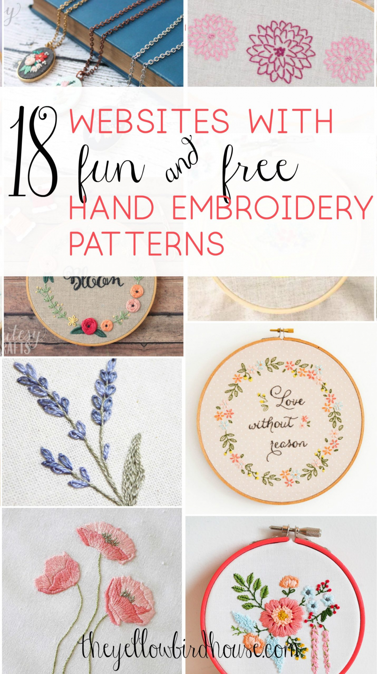 Sites with Fun and Free Hand Embroidery Patterns