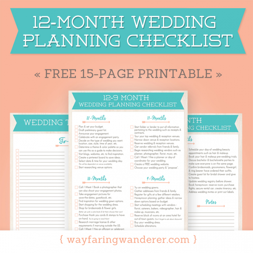 Micro Wedding Checklist Free Printable