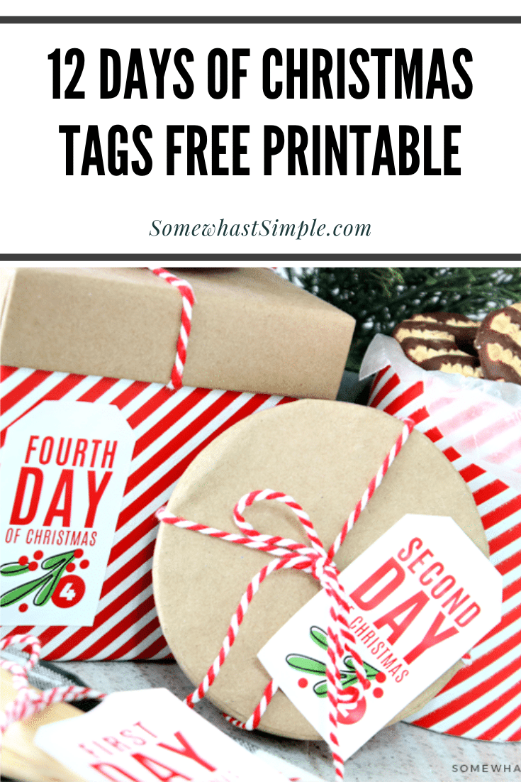 12 Days Of Christmas Tags Free Printable | Somewhat Simple pertaining to Free Printable 12 Days of Christmas Gift Tags