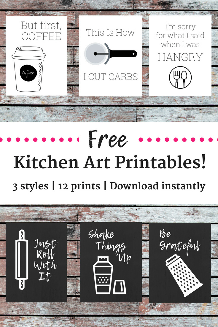 12 Free Kitchen Printables! - Snacking In Sneakers throughout Free Funny Kitchen Printables