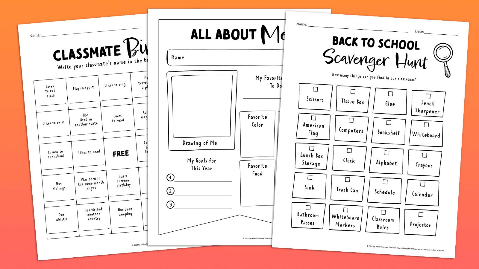 12 Fun First-Day-Of-School Worksheets (Free Printables) in Free Printable Back To School