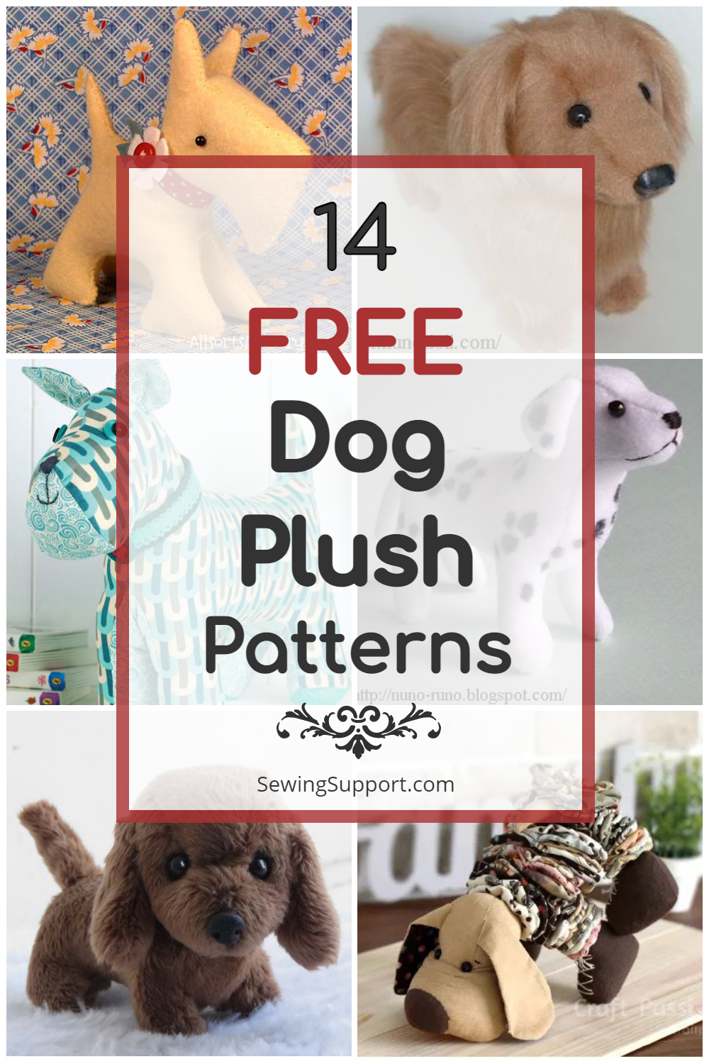 14 Free Dog Stuffed Animal Sewing Patterns throughout Dog Sewing Patterns Free Printable