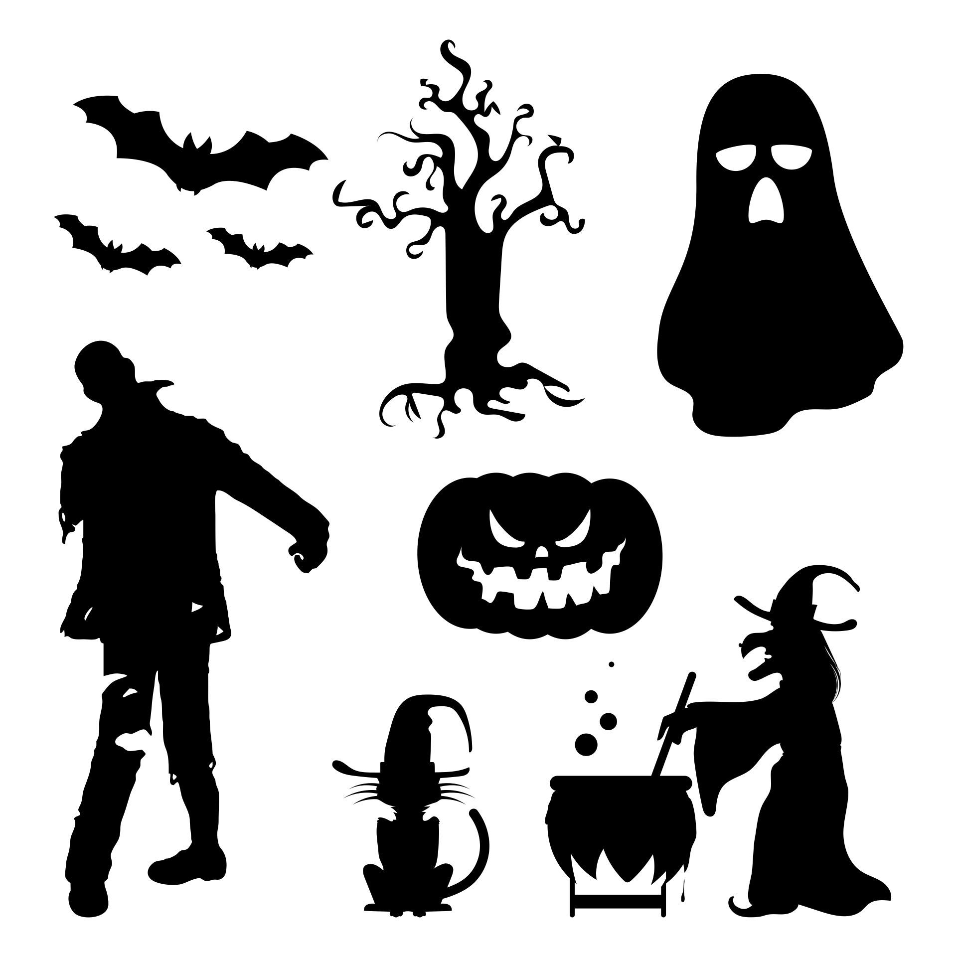 15 Best Vintage Halloween Silhouettes Free Printable Pdf For Free with regard to Free Halloween Silhouette Printables