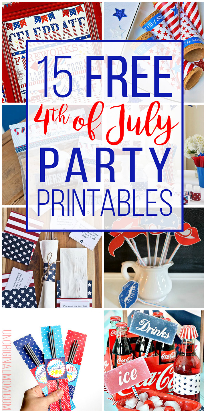 15 Free 4Th Of July Party Printables - Unoriginal Mom intended for Free Printable 4th of July Pictures