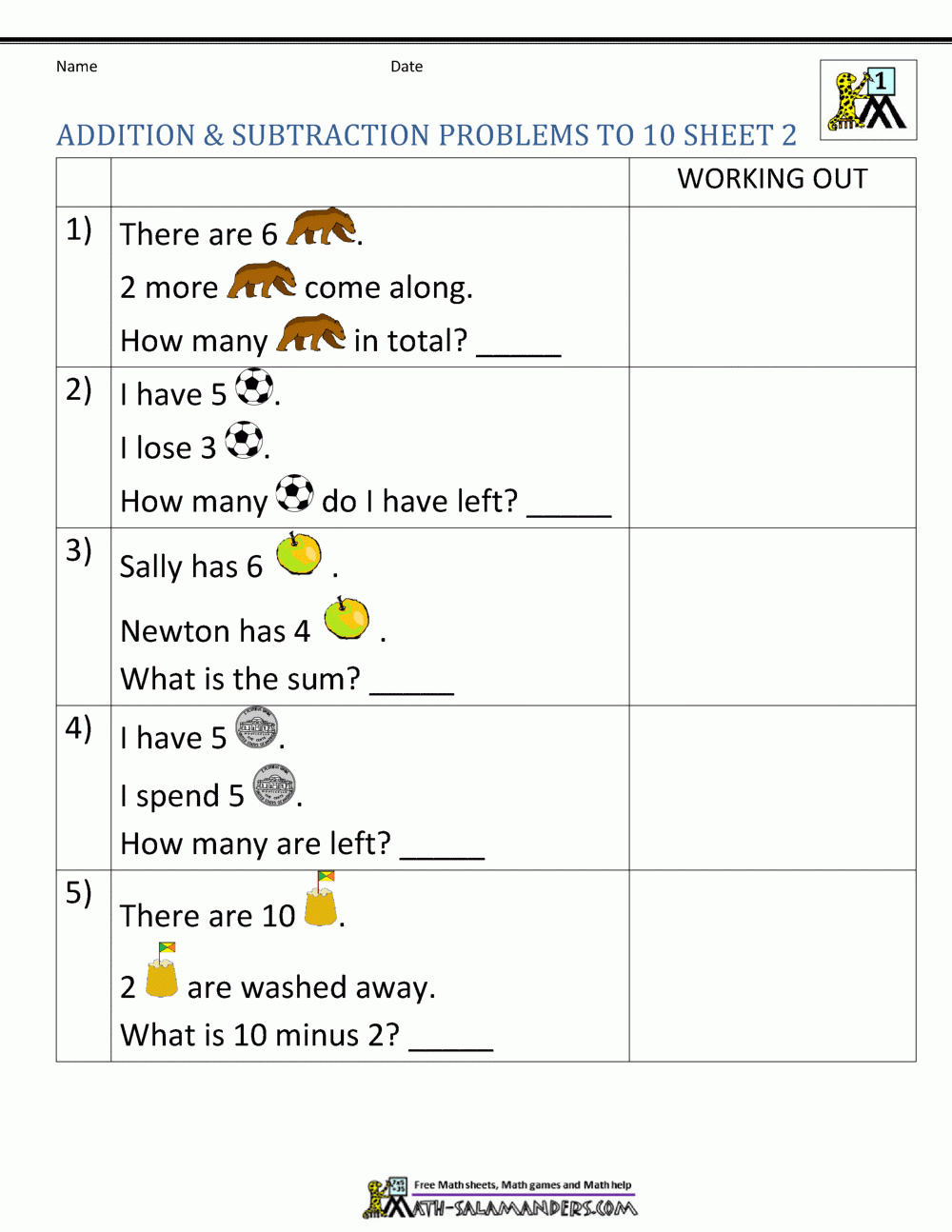 1St Grade Addition And Subtraction Word Problems intended for Free Printable 1St Grade Math Word Problems