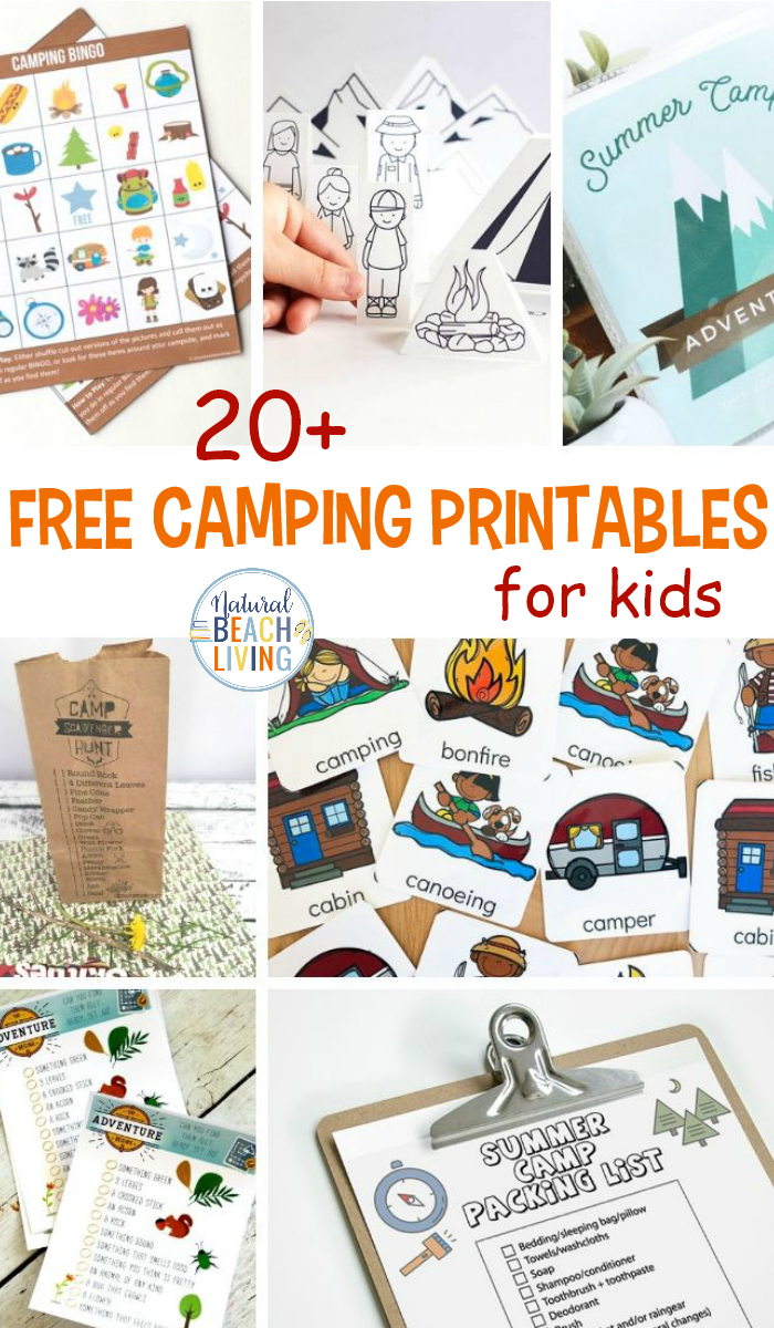 20+ Free Camping Printables For Kids - Natural Beach Living in Free Camping Printables