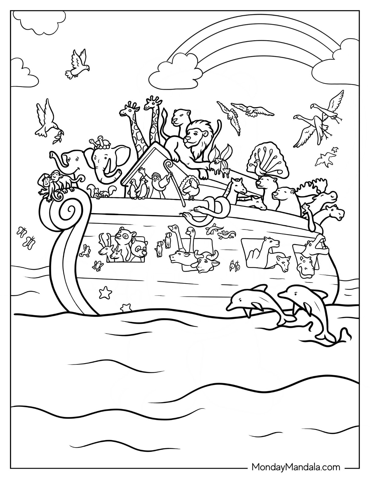 20 Noah&amp;#039;S Ark Coloring Pages (Free Pdf Printables) with regard to Free Noah&amp;#039;S Ark Printables