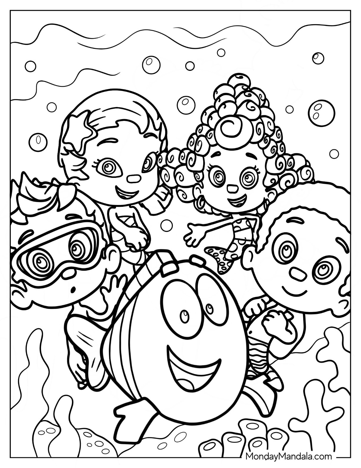 22 Bubble Guppies Coloring Pages (Free Pdf Printables) inside Bubble Guppies Free Printables