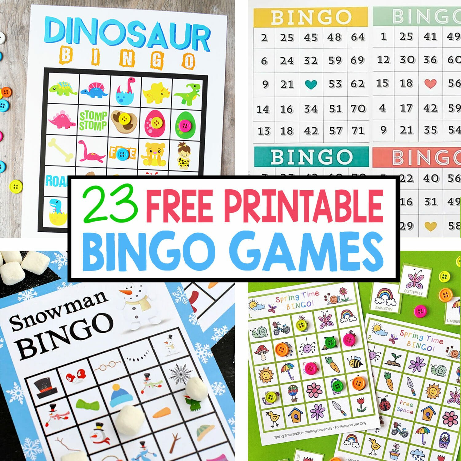 23 Free Printable Bingo Games - Crafting Cheerfully regarding Free Printable Bingo Games