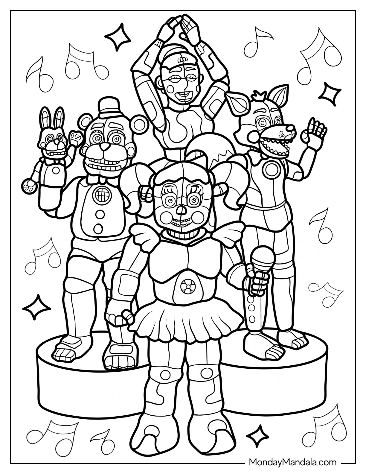 28 Five Nights At Freddie&amp;#039;S Coloring Pages (Free Pdf Printables) pertaining to Five Nights At Freddy&amp;amp;#039;s Free Printables