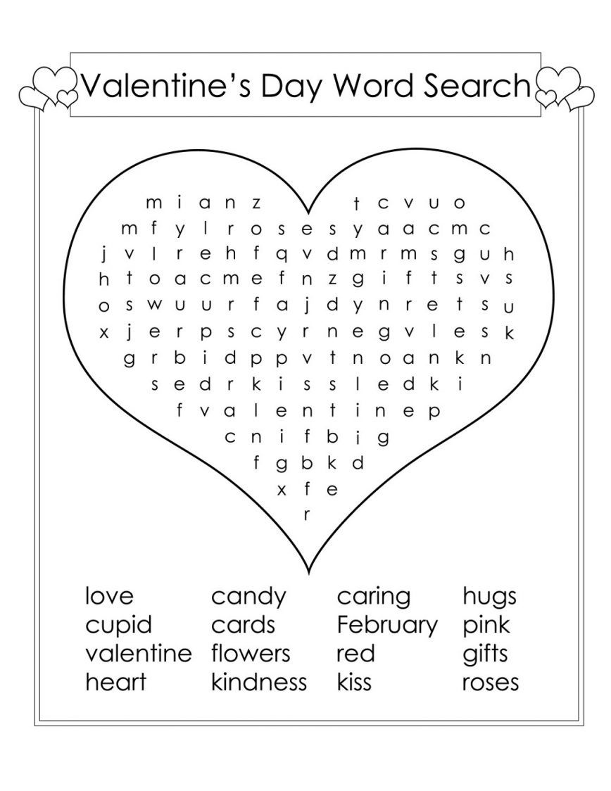 2Nd Grade Word Search - Best Coloring Pages For Kids | Valentines pertaining to 2nd Grade Word Search Free Printable