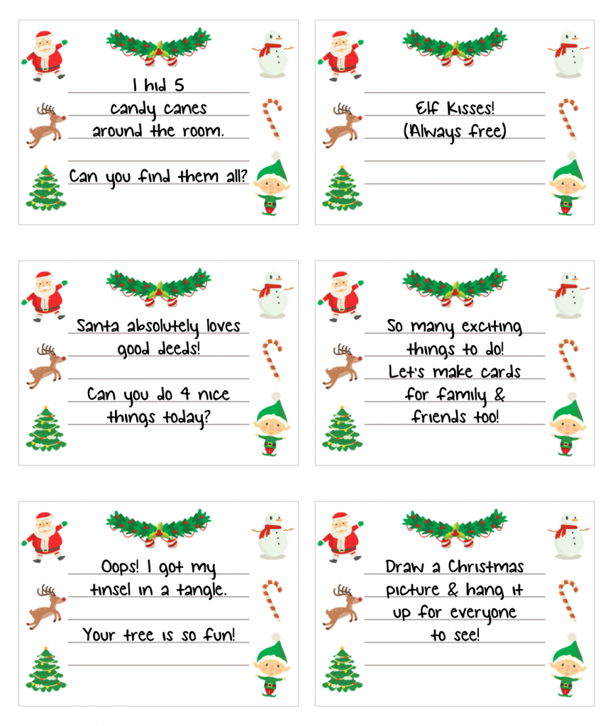 30 Free Elf On The Shelf Printable Notes throughout Free Elf Printables