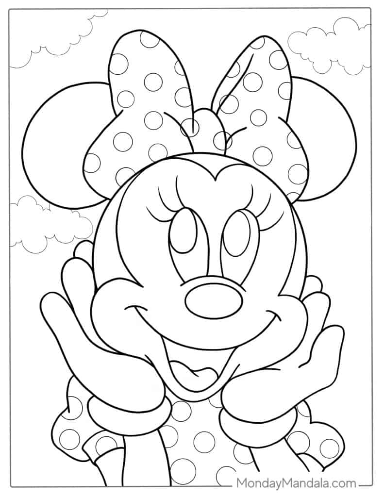 30 Minnie Mouse Coloring Pages (Free Pdf Printables) with Free Minnie Mouse Printables