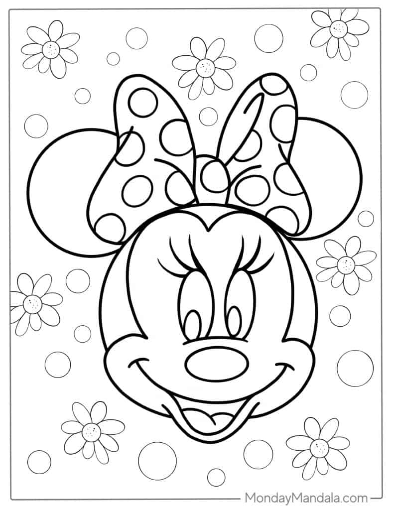 30 Minnie Mouse Coloring Pages (Free Pdf Printables) within Free Minnie Mouse Printables