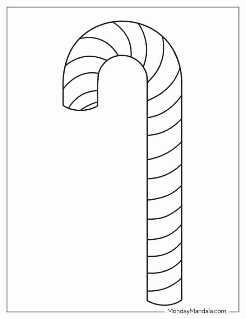 44 Candy Cane Templates (Free Pdf Printables) in Free Candy Cane Template Printable