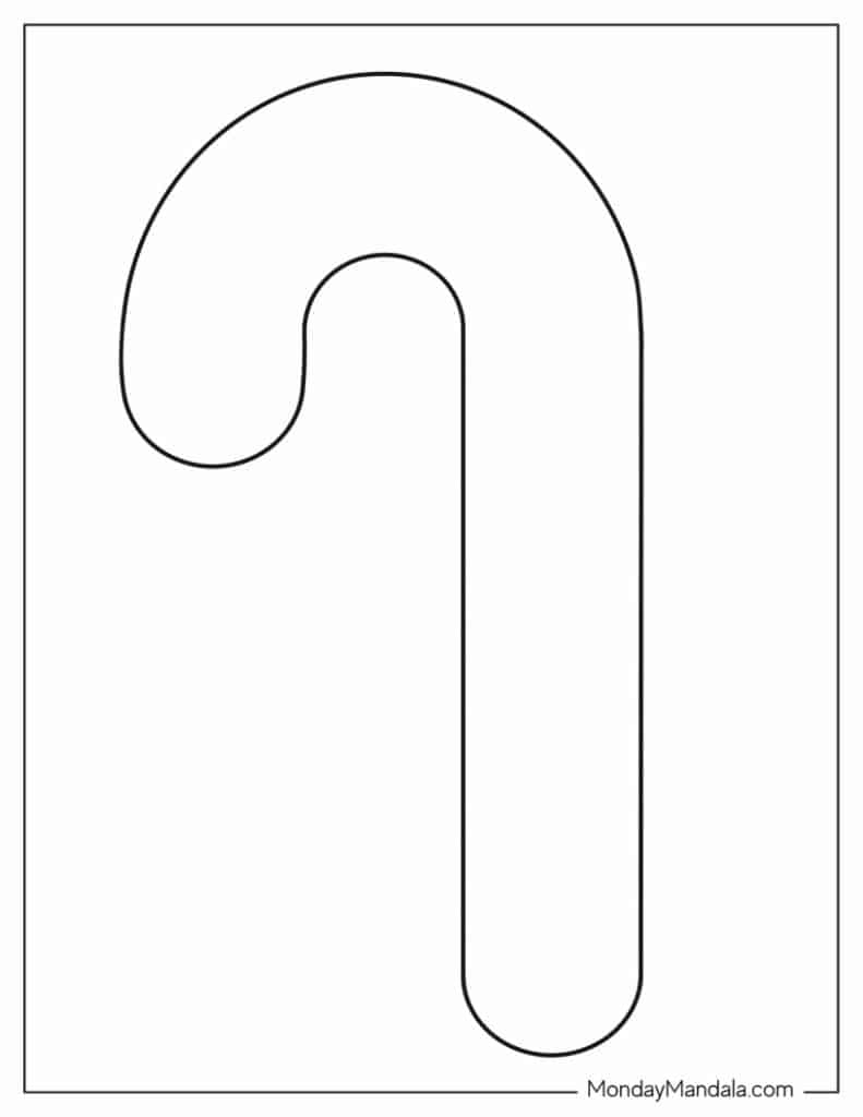 44 Candy Cane Templates (Free Pdf Printables) within Free Candy Cane Template Printable