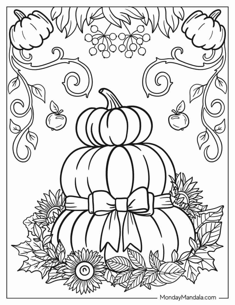 48 Autumn &amp;amp; Fall Coloring Pages (Free Pdf Printables) | Fall inside Free Printable Autumn Coloring Sheets