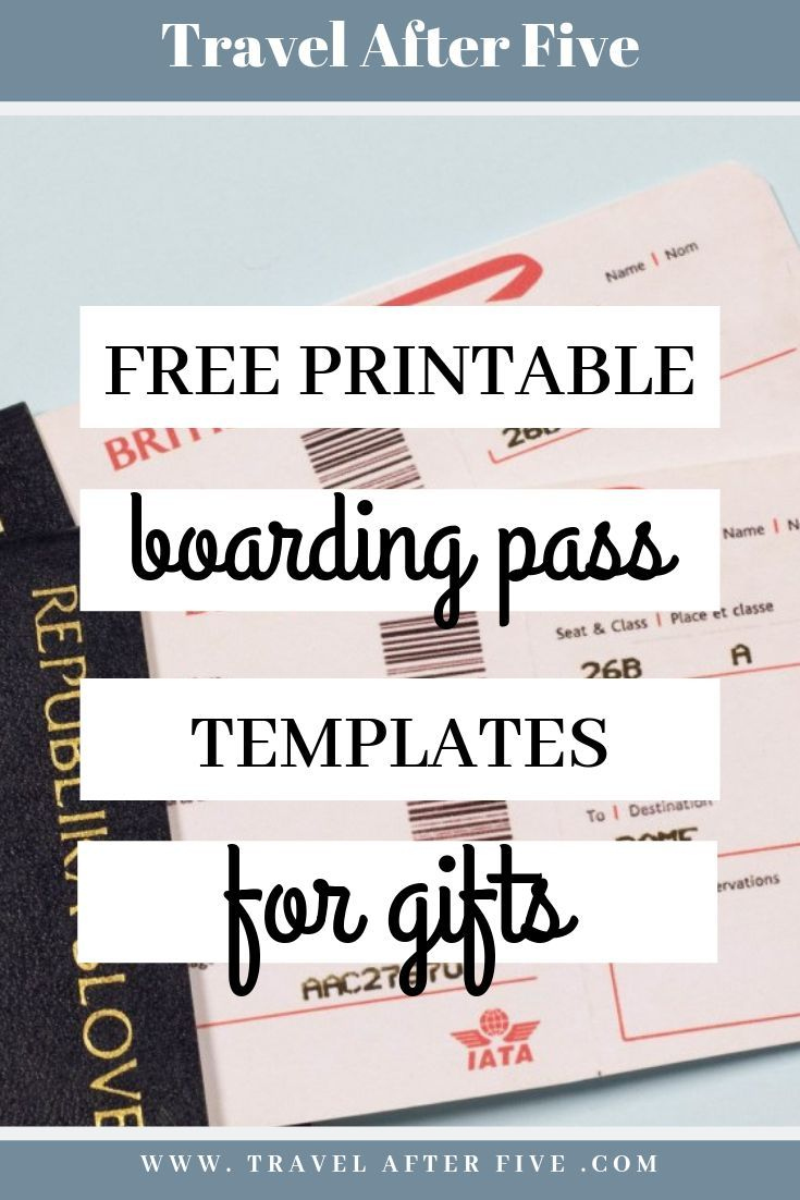 5 Free Boarding Pass Templates For Gifts | Boarding Pass Template with regard to Free Printable Airline Ticket Template