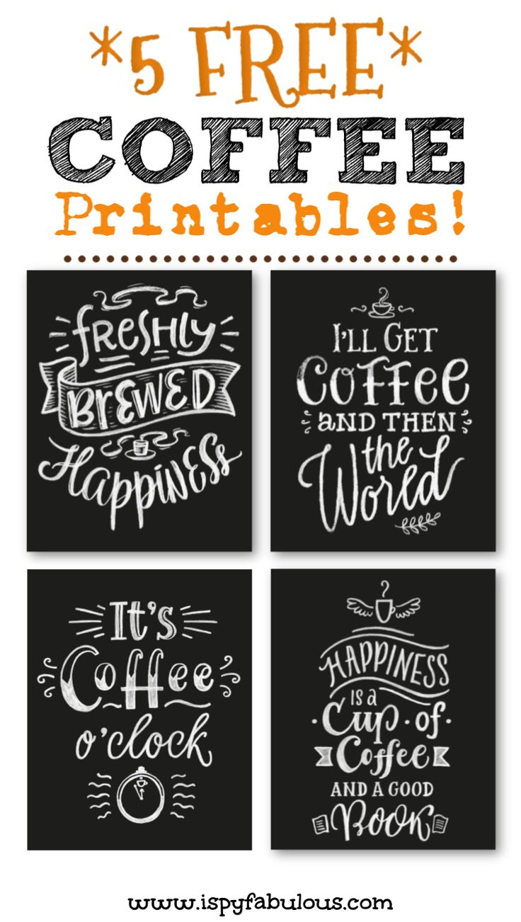 5 Free Coffee Printables For Your Coffee Station! - I Spy Fabulous for Free Coffee Printable Art