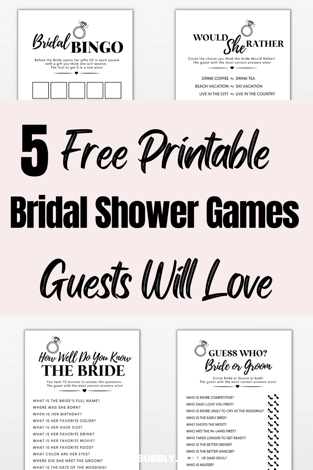 5 Free Printable Bridal Shower Games Your Guests Will Love in Free Bridal Shower Printables