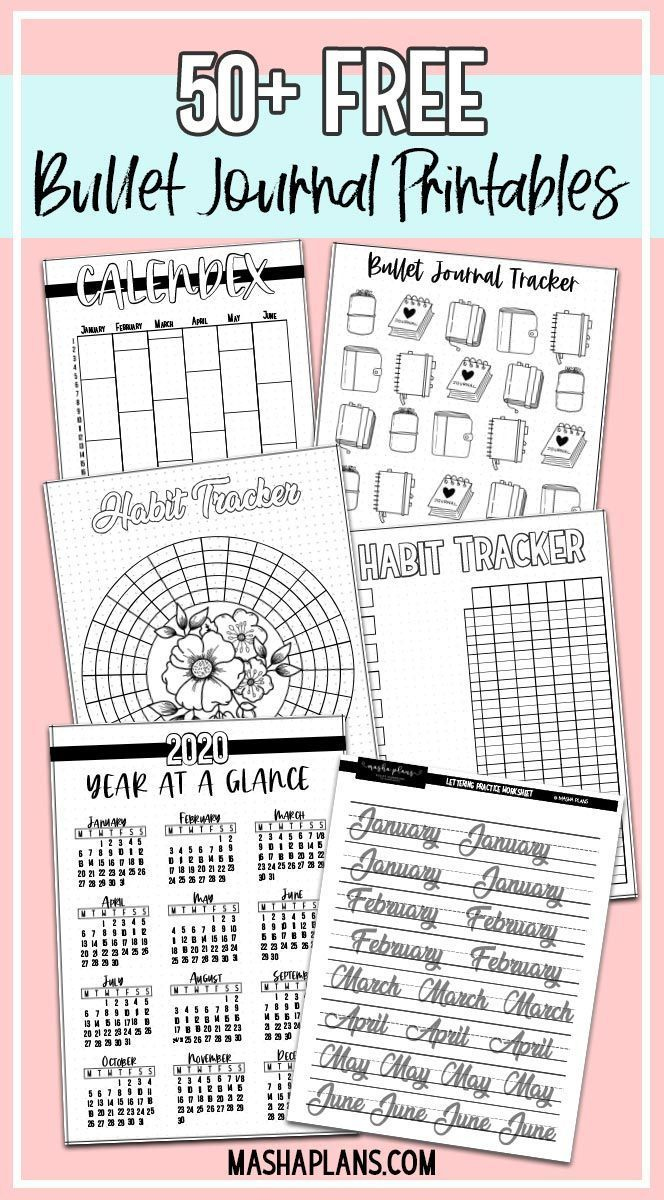 50+ Free Bullet Journal Printables inside Free Bullet Journal Printables