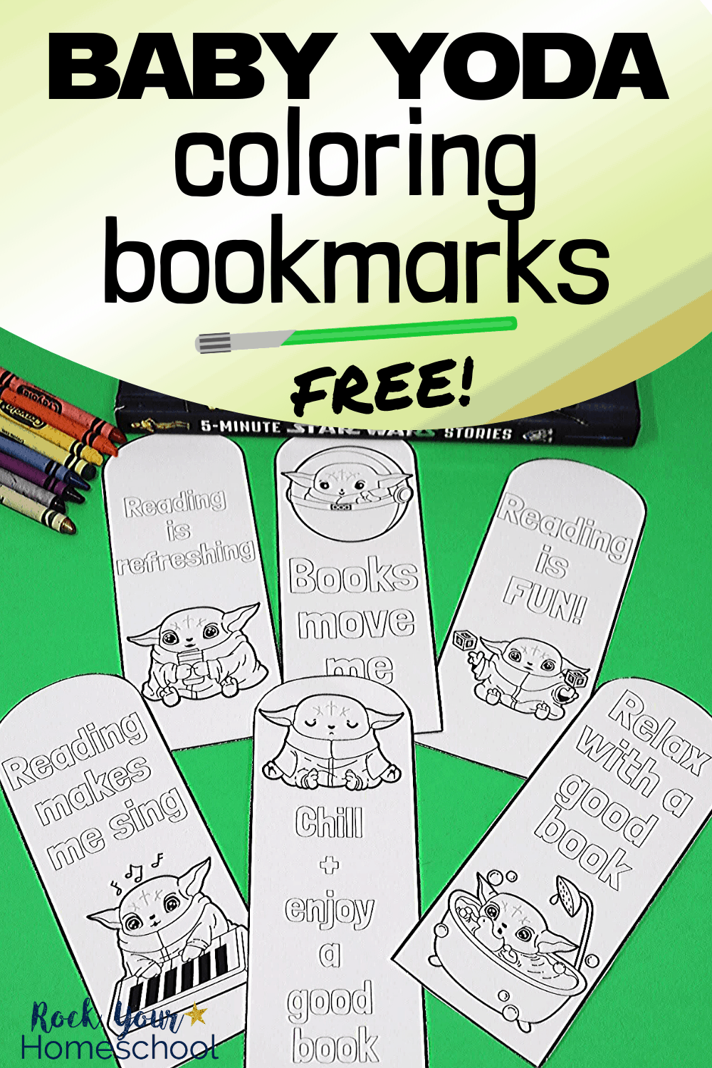 6 Free Baby Yoda Coloring Bookmarks For Reading Fun | Star Wars with Free Printable Baby Bookmarks