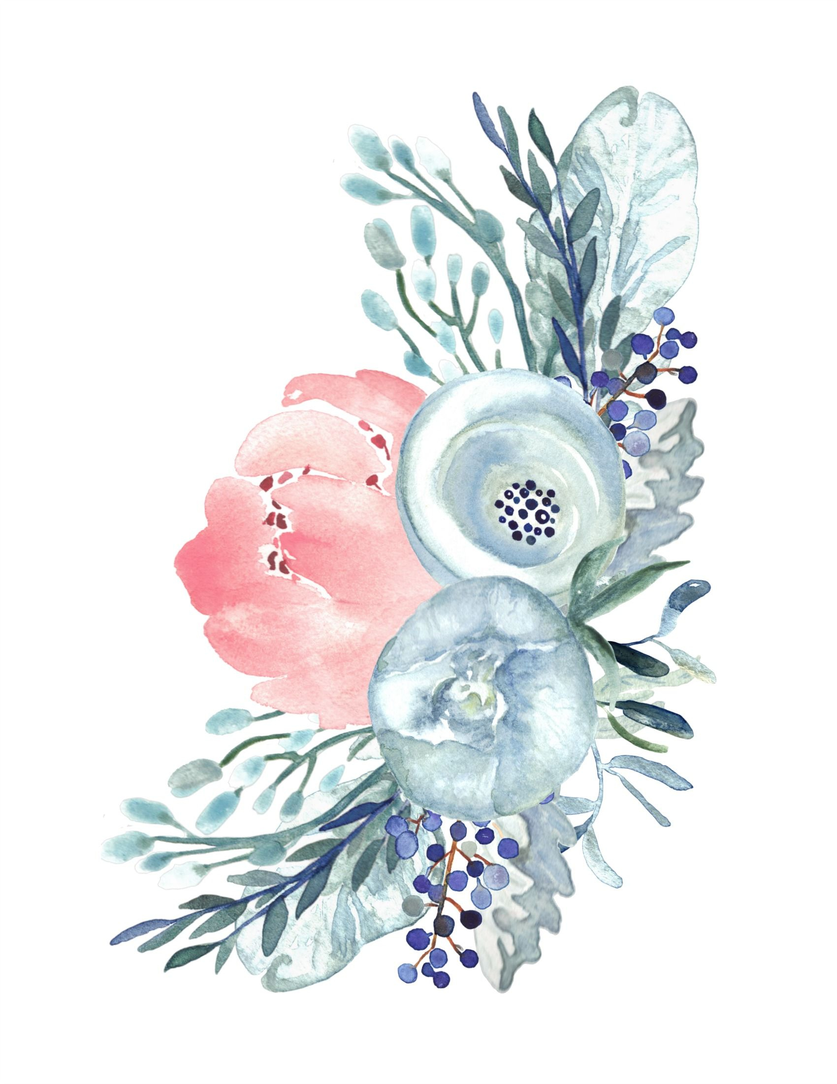 6 Free Printable Floral Watercolour Designs | The Happy Housie for Floral Printables Free