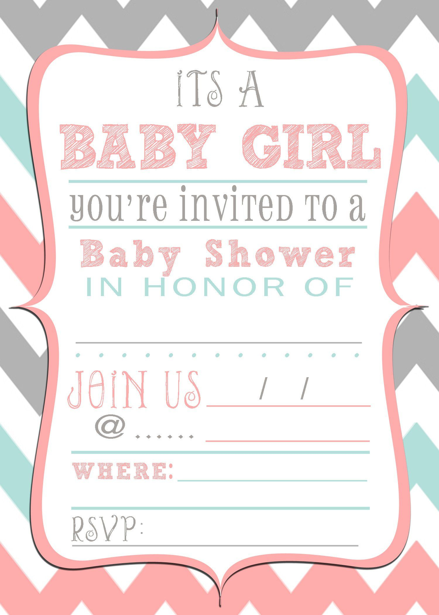 60+ Absolutely Free Baby Shower Printables To Plan A Perfect Party with regard to Free Printable Baby Shower Invitations for Girls