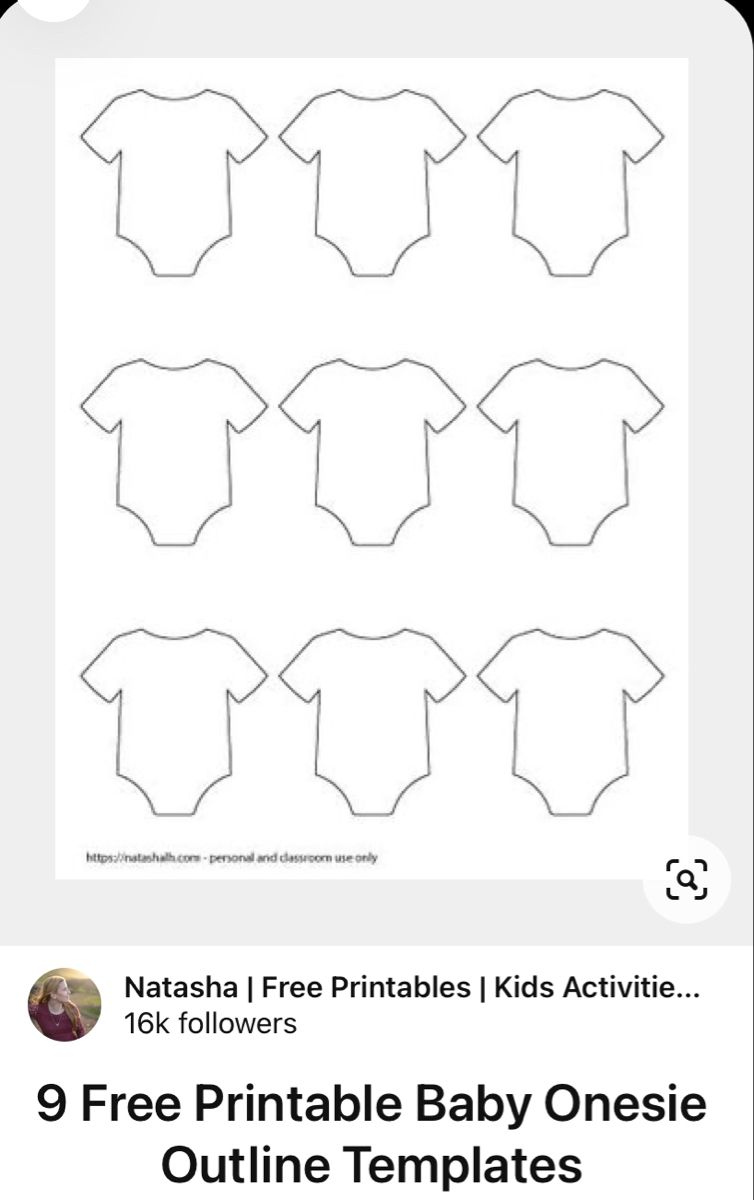 9 Free Printable Baby Onesie Outline Templates | Free Baby Shower regarding Free Printable Baby Onesie Template