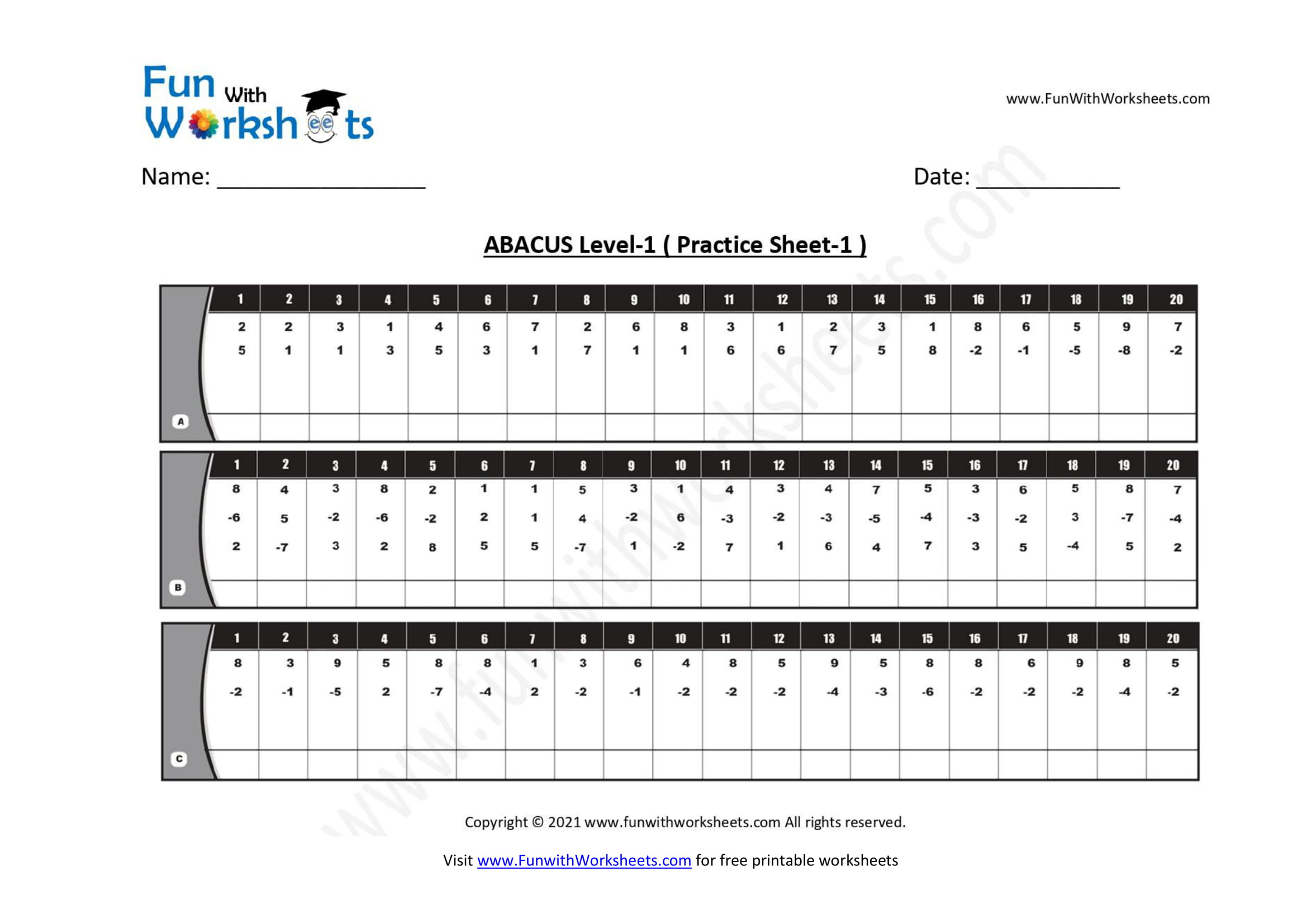 Abacus Worksheets Pdf Sale Online | Www.abhabio within Free Printable Abacus Worksheets