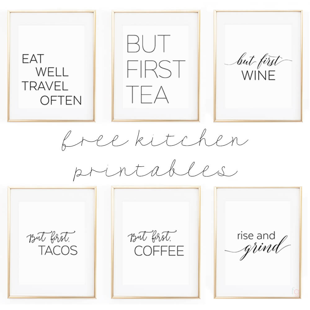 Adorable Kitchen Wall Art Printables | Cute Sayings - Savor + Savvy in Free Kitchen Printables