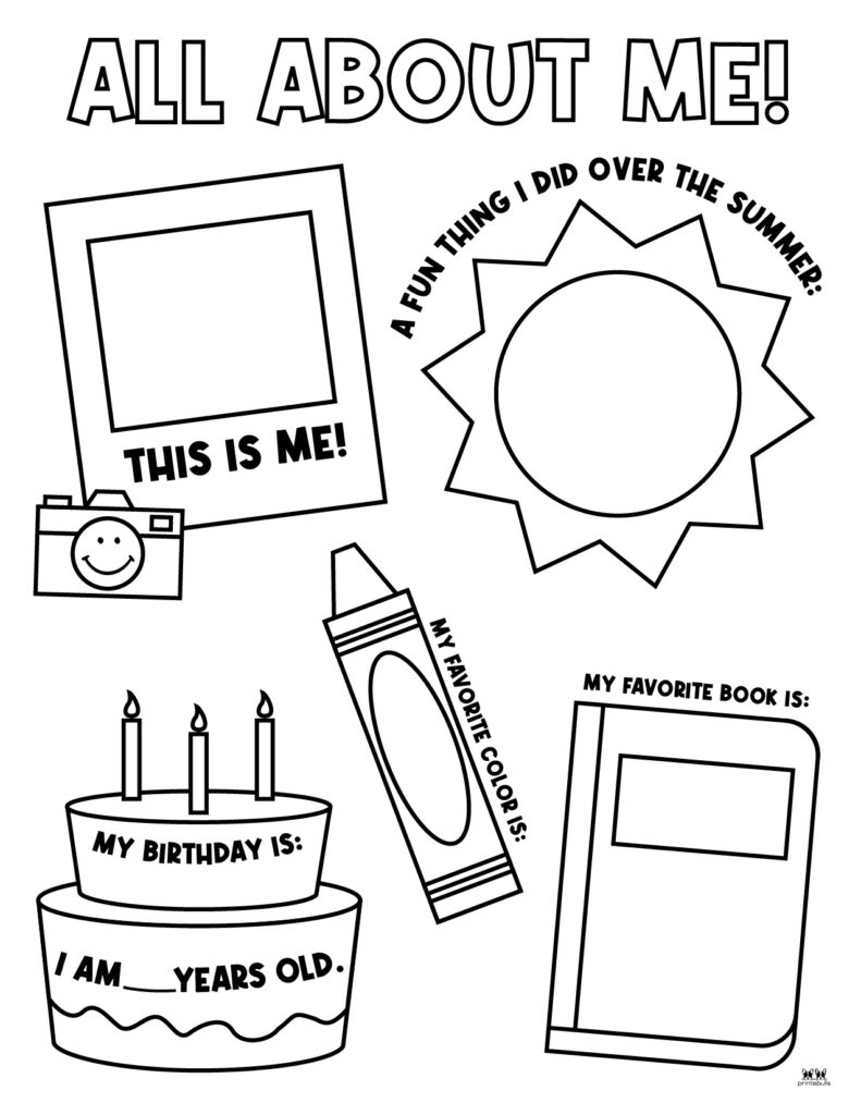 All About Me Printable Worksheets - 50 Free Printables | Printabulls inside Free Printable All About Me Worksheet