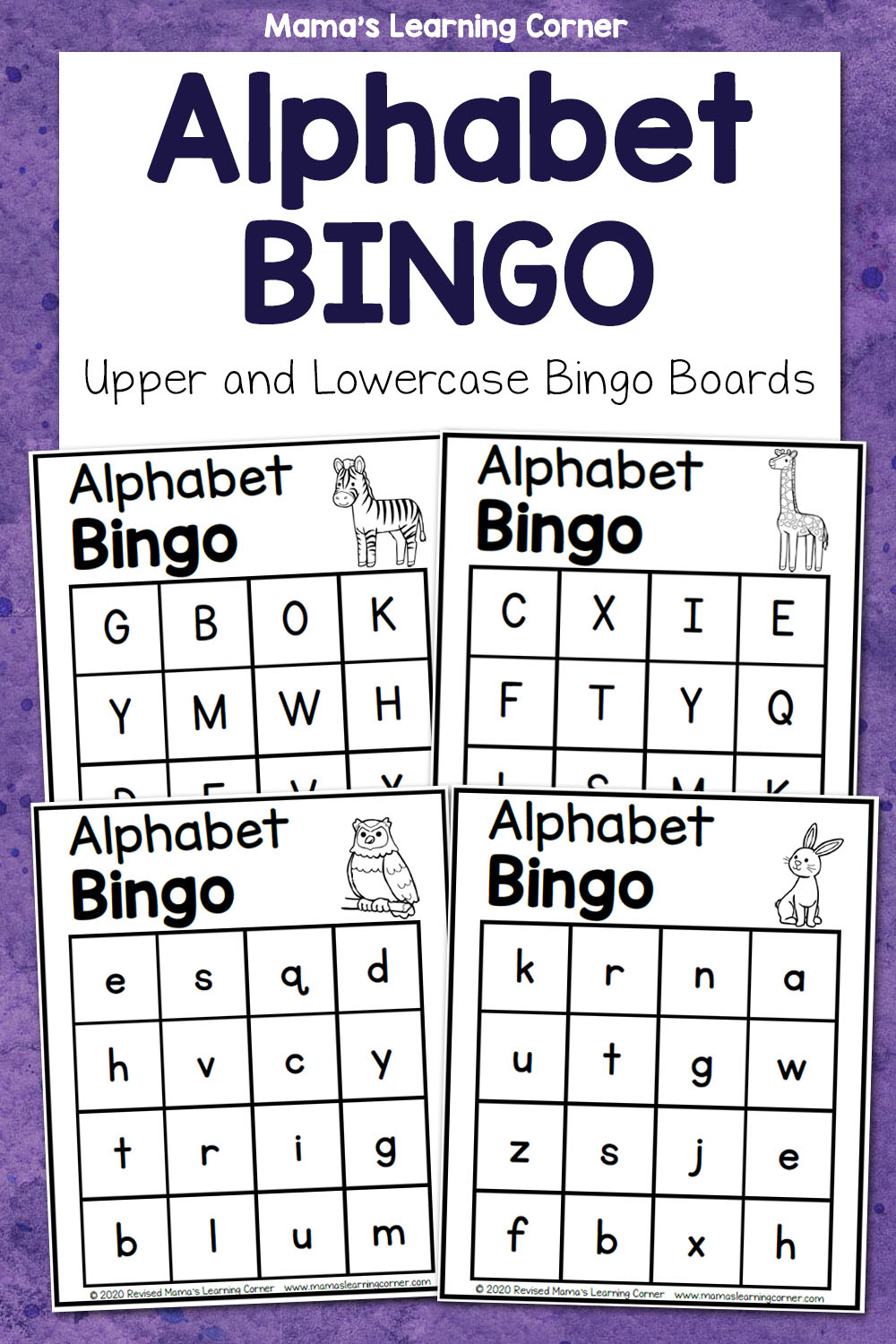 Alphabet Bingo - Mamas Learning Corner with regard to Free Printable Alphabet Bingo Cards