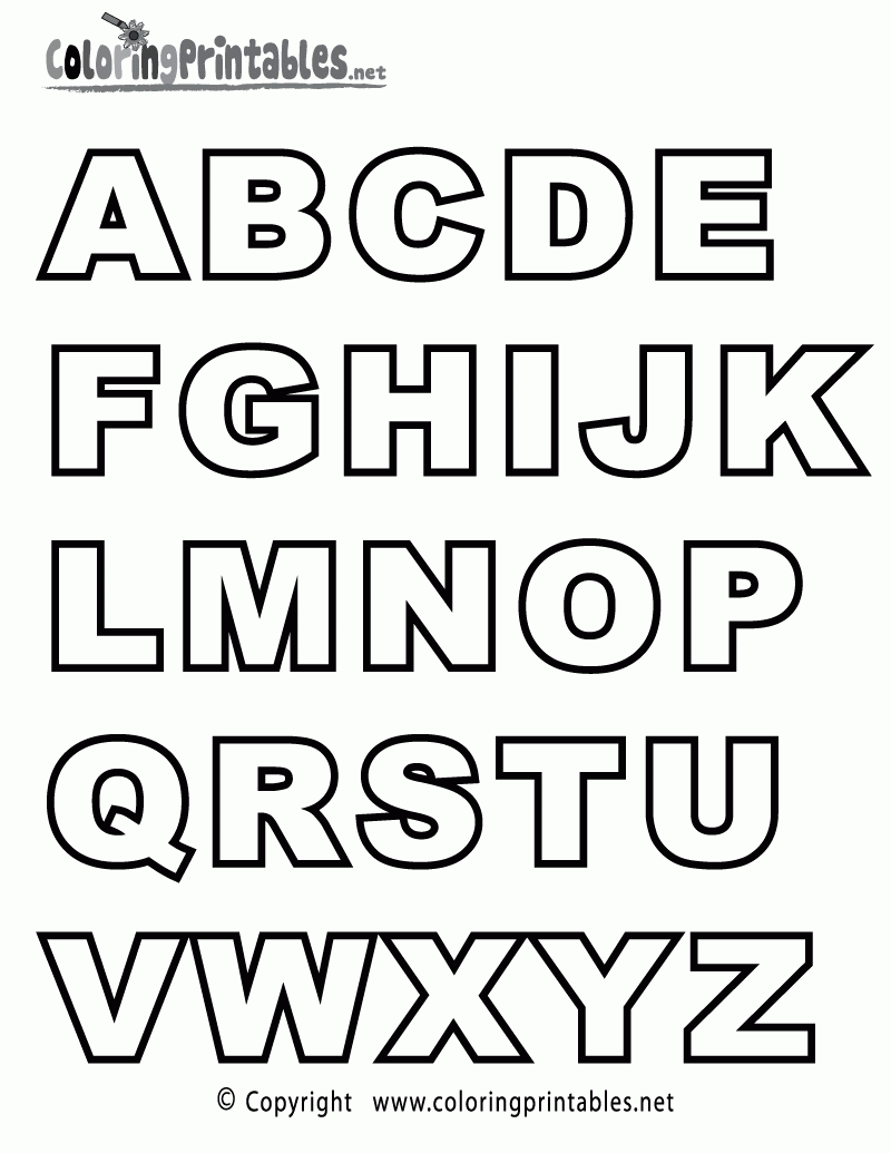 Alphabet Capital Letters Coloring Page - A Free English Coloring inside Free Printable Alphabet Letters Coloring Pages