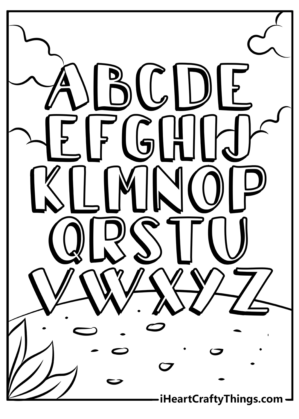 Alphabet Coloring Pages (100% Free Printables) within Free Printable Alphabet Coloring Pages