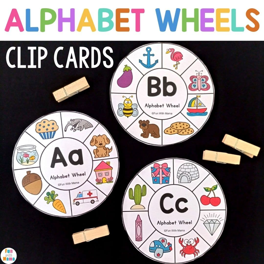 Alphabet Wheels Clip Cards - Alphabet Learning For Kids - Fun With with Free Printable Alphabet Wheels