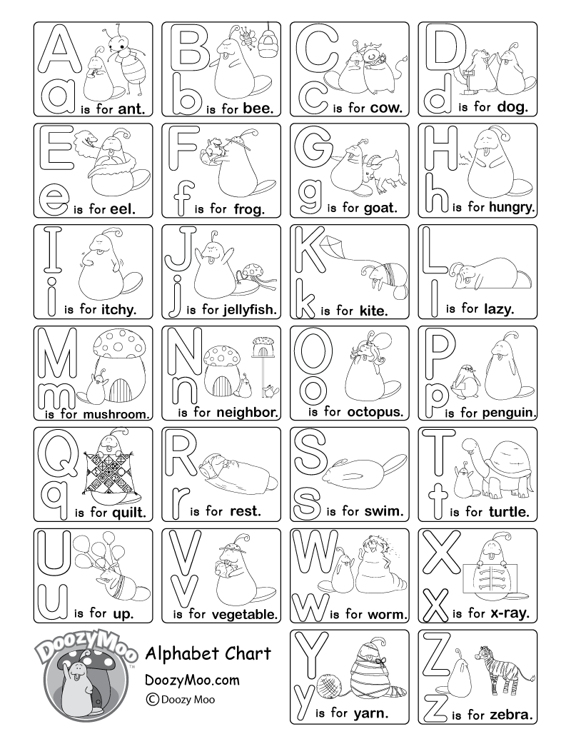 Alphabet Worksheets (Free Printables) - Doozy Moo in Free Printable Alphabet Worksheets