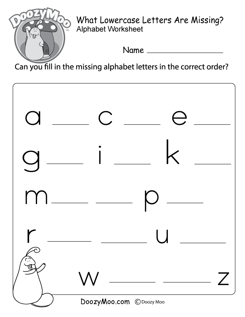 Alphabet Worksheets (Free Printables) - Doozy Moo inside Free Printable Alphabet Worksheets