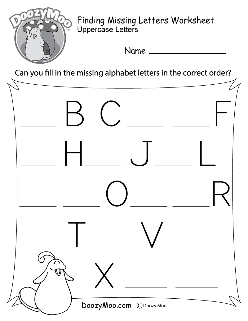 Alphabet Worksheets (Free Printables) - Doozy Moo pertaining to Free Printable Abc Worksheets