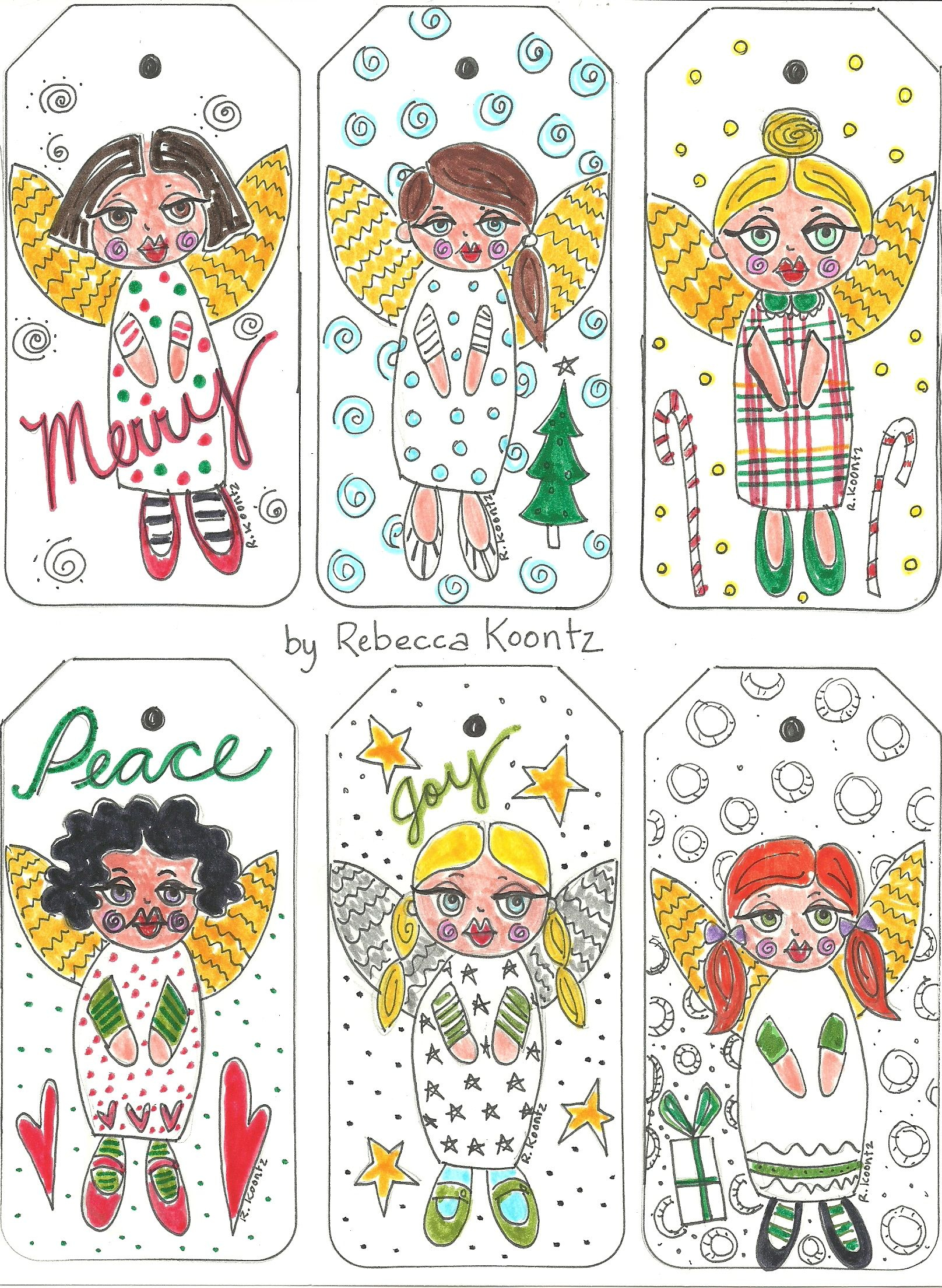 Angel Gift Tags (Free Printable) inside Free Printable Angel Gift Tags