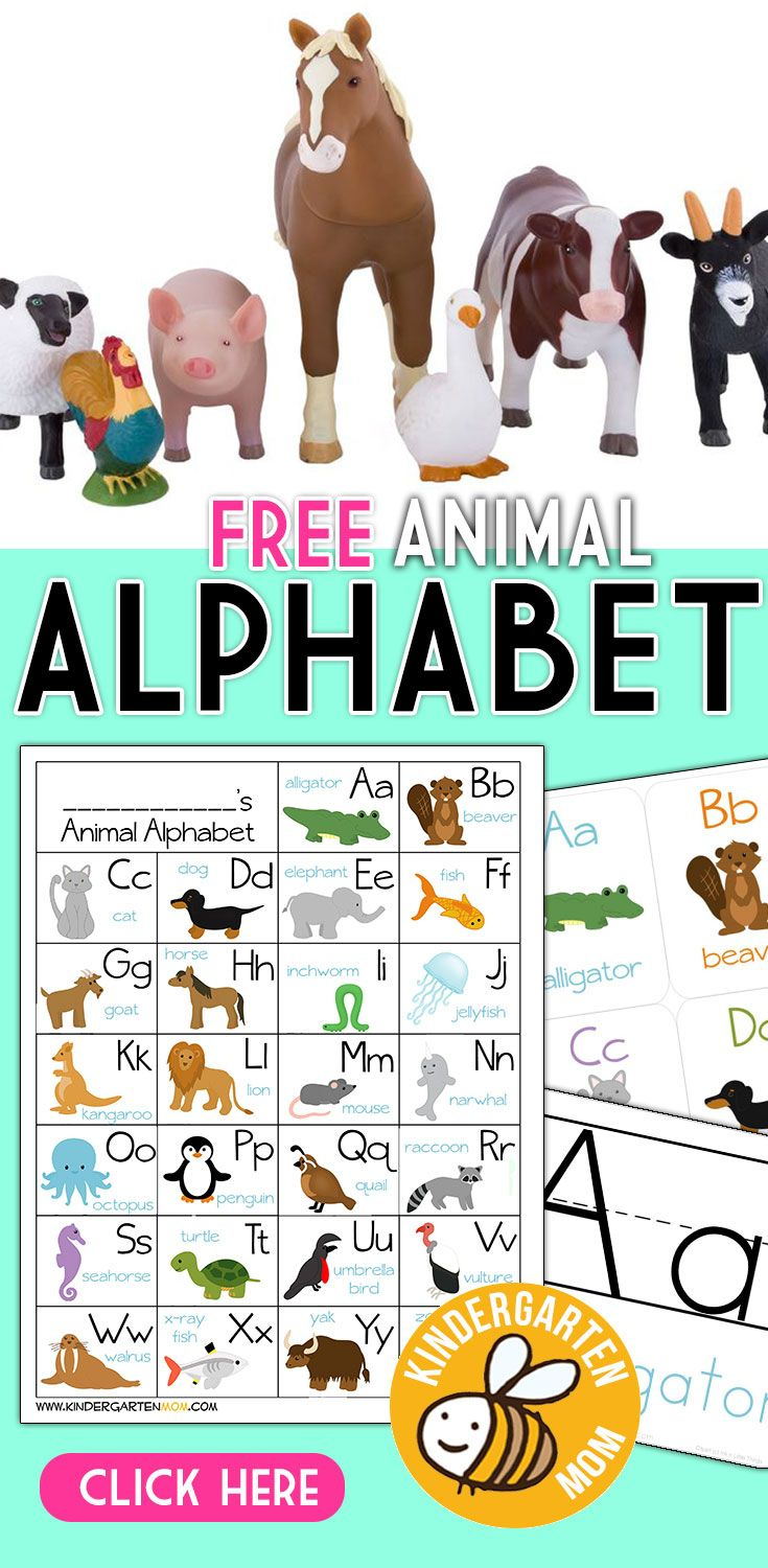 Animal Alphabet For Kindergarten intended for Free Printable Animal Alphabet Letters