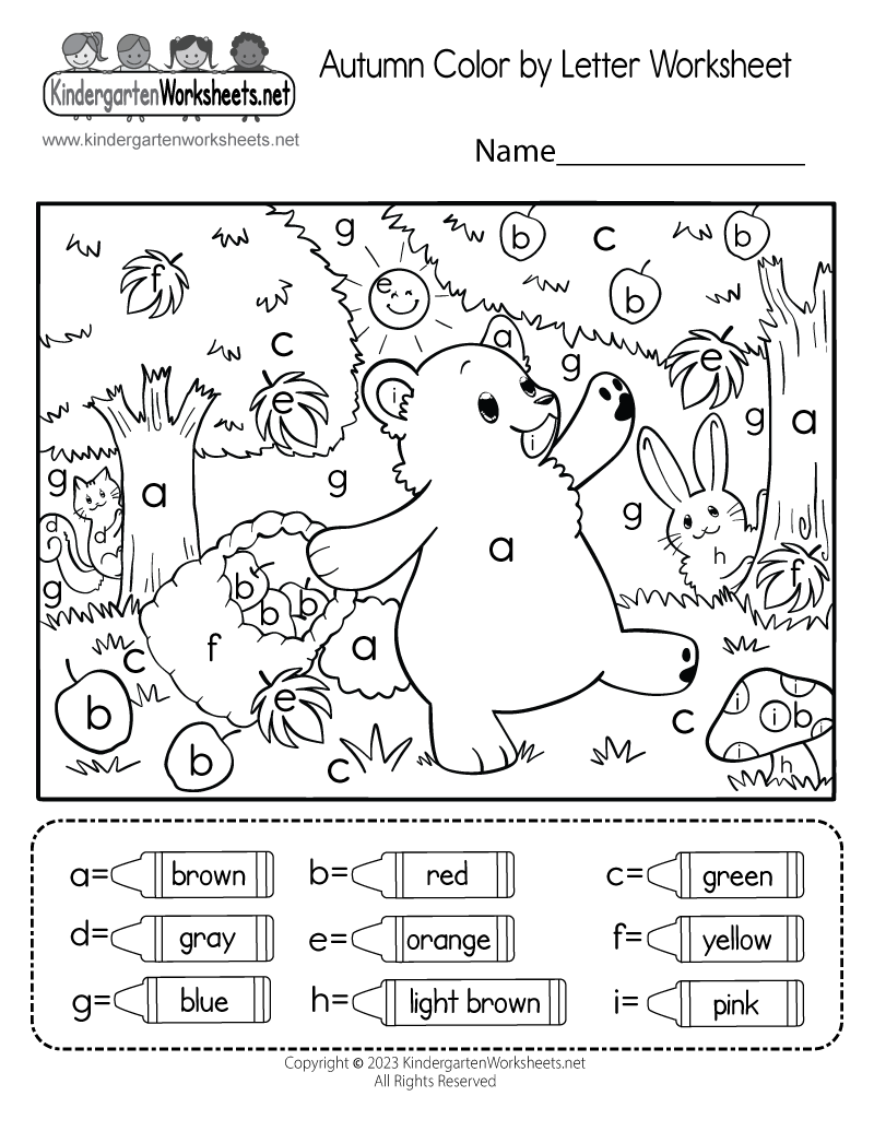 Autumn Colorletter Worksheet - Free Printable, Digital, &amp;amp; Pdf pertaining to Free Printable Autumn Worksheets