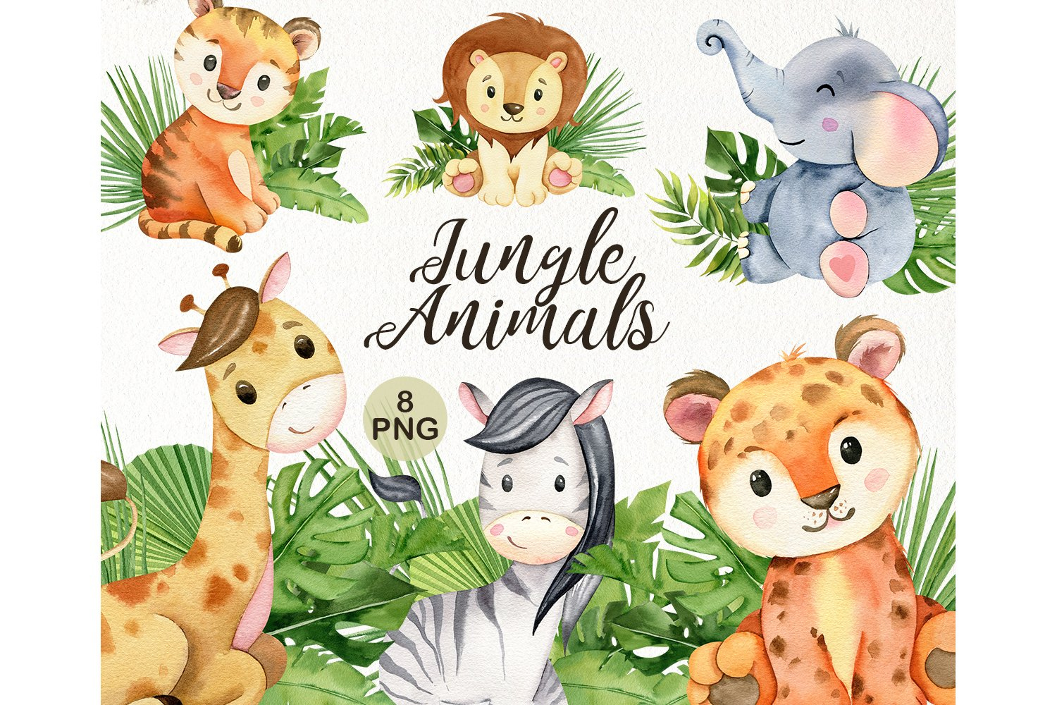 Baby Safari Animals Clipart Cute Zoo Animals Clipart for Free Printable Baby Jungle Animal Clipart