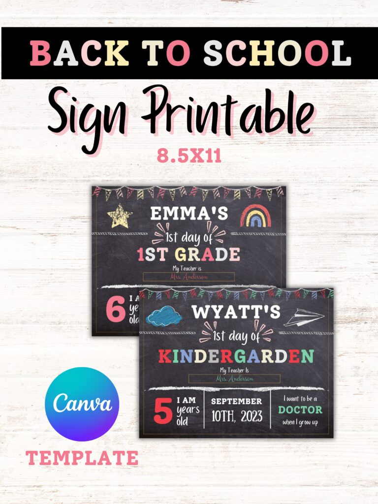 Back To School Sign Printable! Free &amp;amp; Customizable | Healing Home pertaining to Free Printable Back To School Signs 2025