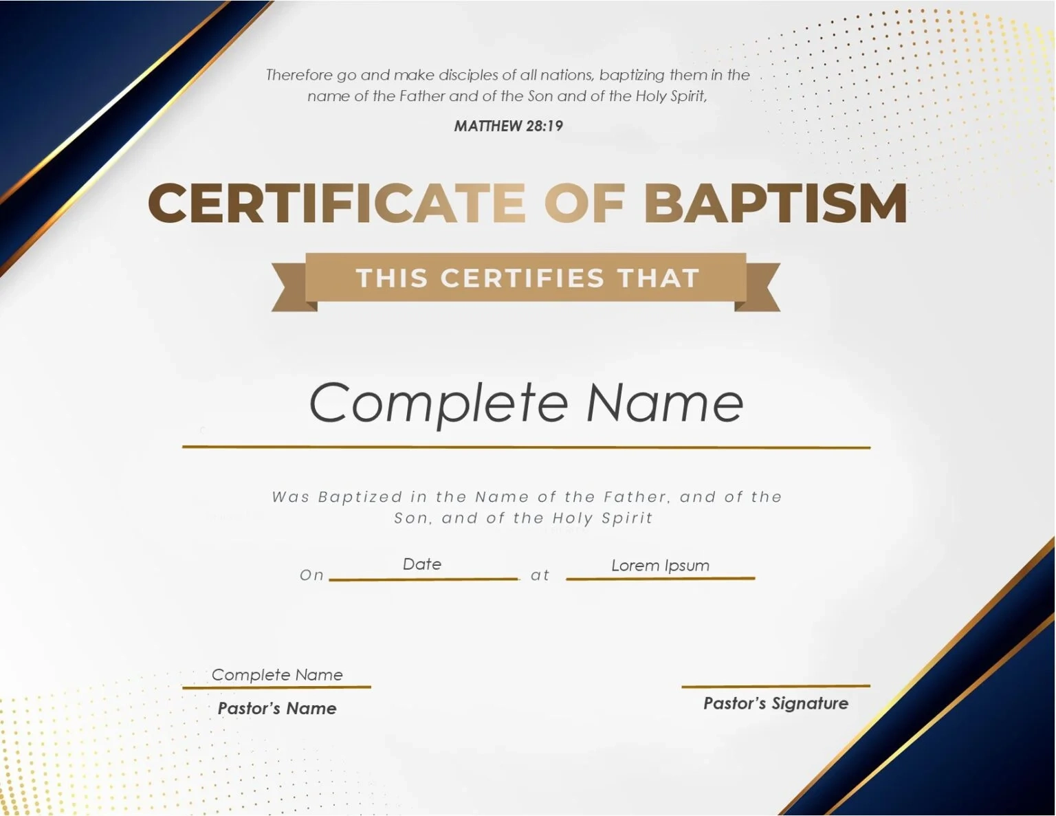 Baptismal Certificate: Free Baptism Certificate Templates! throughout Free Printable Baptism Certificate