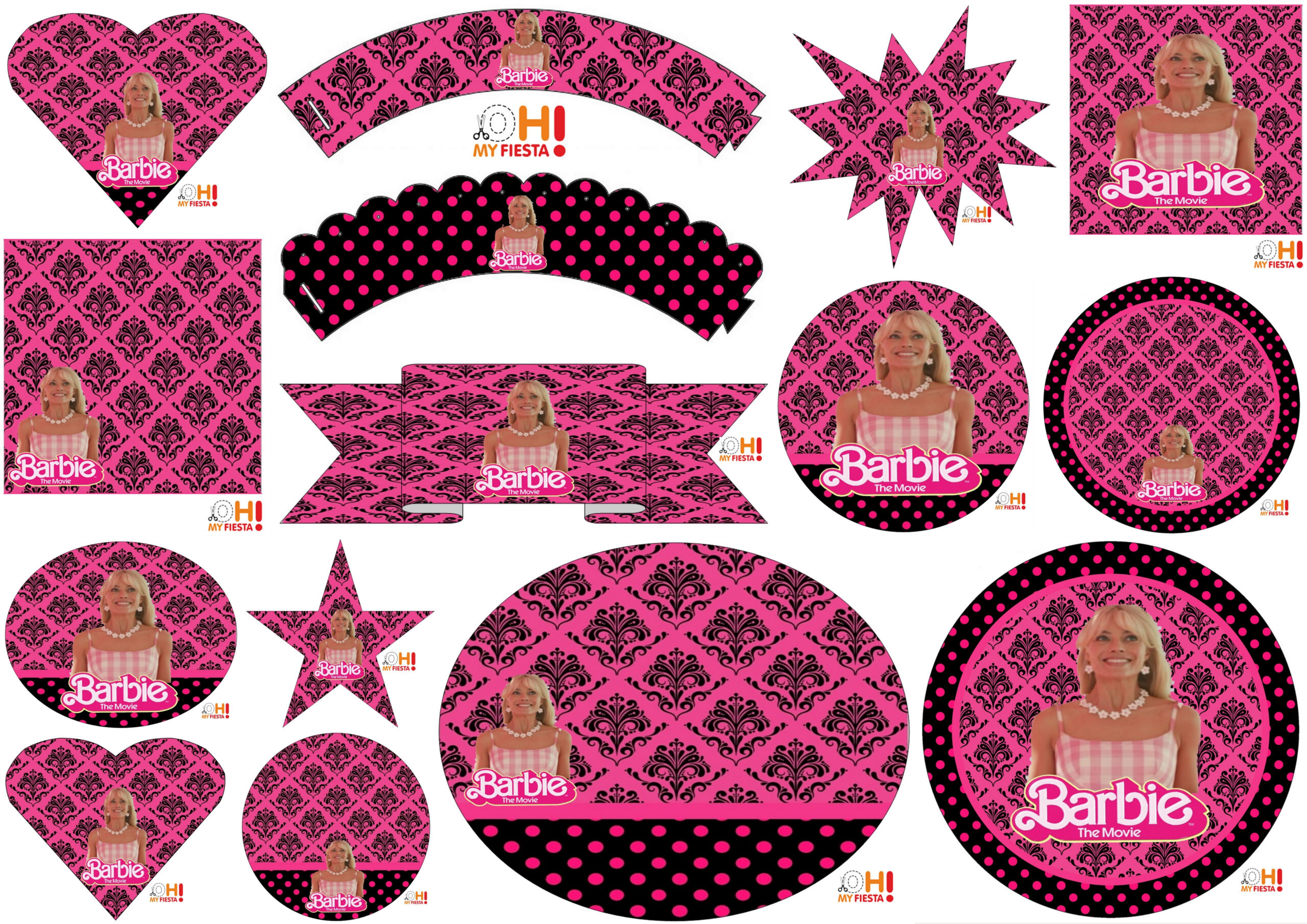 Barbie The Movie: Free Printable Cupcake Wrappers And Toppers pertaining to Free Printable Barbie Cupcake Toppers